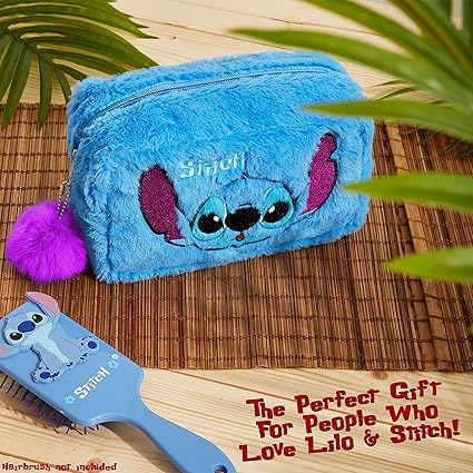 Disney Stitch Bolsa de Higiene Pessoal Bolsa de Viagem para Armazenamento de Maquiagem Bolsa de Vaidade Ideia de Presente para Meninas Adolescentes Mulheres