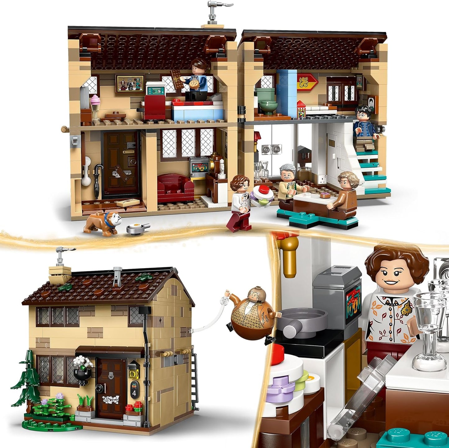 LEGO Harry Potter Rua dos Alfeneiros: A Visita da Tia Marge – Casa de Brinquedo com Interior Detalhado, 5 Minifiguras e Figura Inflável da Tia Marge - Presente do Prisioneiro de Azkaban para Meninas e Meninos a partir de 8 Anos - 76451