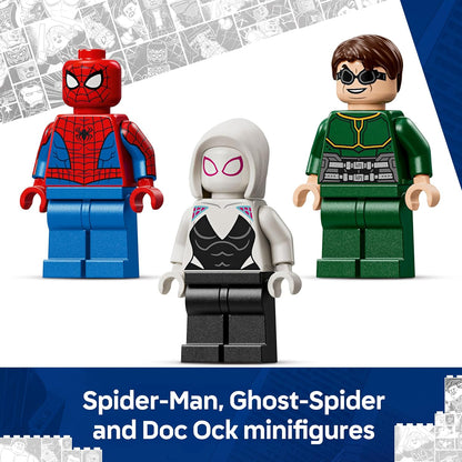 LEGO | Batalha de Robôs da Marvel: Homem-Aranha vs. Doutor Octopus - Brinquedo de Super-Heróis com 2 Figuras de Ação, 3 Minifiguras, Disparadores de Peças e Estilingues de Aranha - Presente para Meninos a partir de 6 Anos - 76338