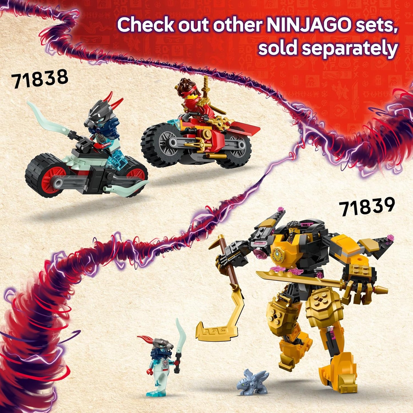 LEGO NINJAGO Rontu the Master Dragon Toy - Posable Dragon Figure with Stud Shooters - incl. Lloyd, Sora & Wyldfyre Minifigures - Gift for 7+ Year Old...