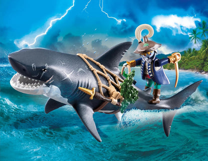 Playmobil | Piratas | Perigo de Tubarão Gigante | Brinquedos de Piratas | Figuras de Brinquedo | Brinquedos para Crianças a partir de 4 Anos | 71793