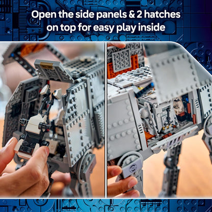 LEGO Star Wars 75454 AT-AT do Remanescente Imperial com Veículo INT-4 – Modelo de The Mandalorian e Grogu com Nave de Transporte, Speeder Bike, 7 Minifiguras e 1 Figura – Ideia de Presente para Meninos a partir de 10 Anos e Fãs