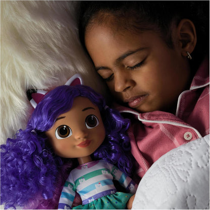 Gabby’s Dollhouse, Boneca Gabby Girl Canta e Celebra, 33 centímetros de altura, com efeitos sonoros e orelhas de gato reversíveis, brinquedo infantil para meninas e meninos a partir de 3 anos.