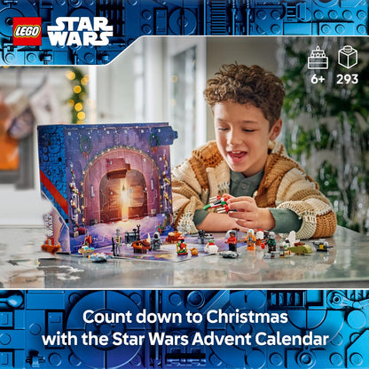 LEGO Calendário do Advento Star Wars 2026-75456 | Brinquedos para meninos a partir de 6 anos, 24 surpresas, figuras do droide IG-11 e de Grogu, 4 minifiguras, ideia de presente de Natal...