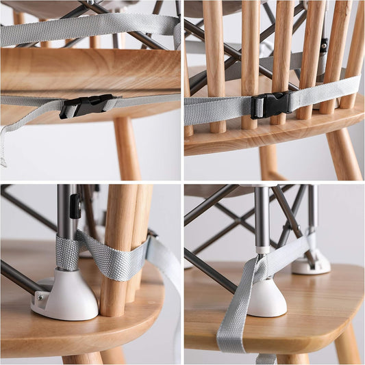 PandaEar Cadeira de alimentação portátil para bebês | Dobrável e compacta com alças para uso interno e externo | Ideal para camping, praia e gramado | Para crianças pequenas, meninos e meninas (cor neutra)