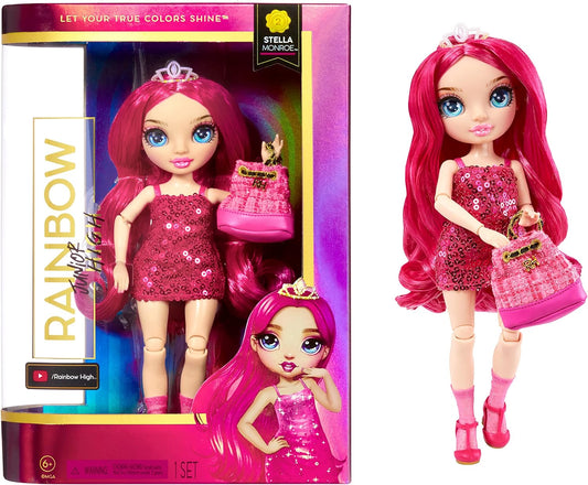 Rainbow High Junior High - STELLA MONROE - Boneca da moda arco-íris de 9"/23 cm com roupa e acessórios - Inclui mochila de tecido com recurso de abrir e fechar - Presente e colecionável para crianças de 6 anos ou mais