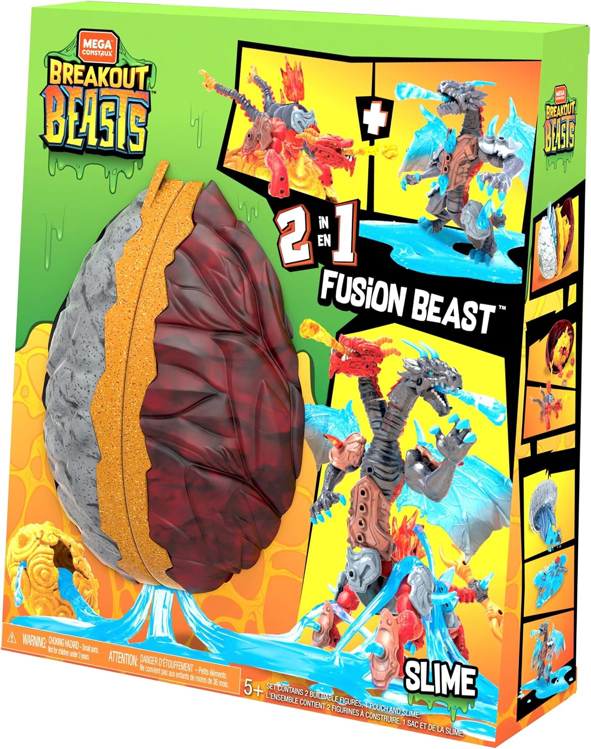 Mega Construx Breakout Beasts Fusion Beast 2 em 1