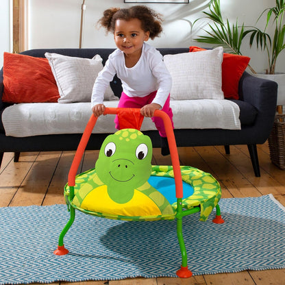 Galt Nursery Trampolim - Trampolim Turtle Toddlers que estimula a brincadeira ativa das crianças - Mini trampolim infantil para áreas internas e externas - Estrutura durável
