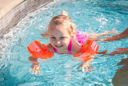 Zoggs Anéis de braço, faixas de braço de flutuabilidade dupla, braçadeiras de natação para crianças