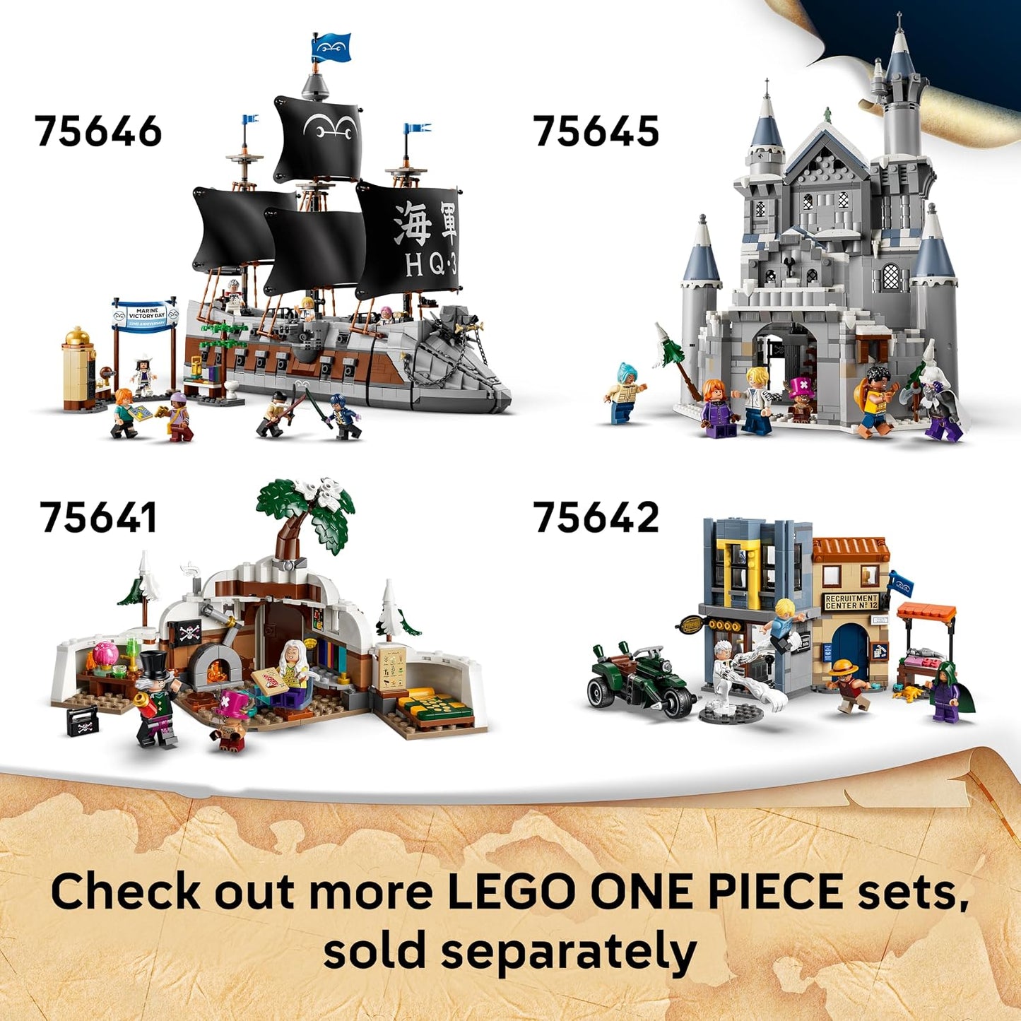 LEGO ONE PIECE Dorry vs. Brogy – Gigantes de Little Garden – Brinquedo Interativo com 2 Figuras de Ação e 5 Minifiguras – Presente para Meninos, Meninas e Fãs a partir de 9 Anos – 75644