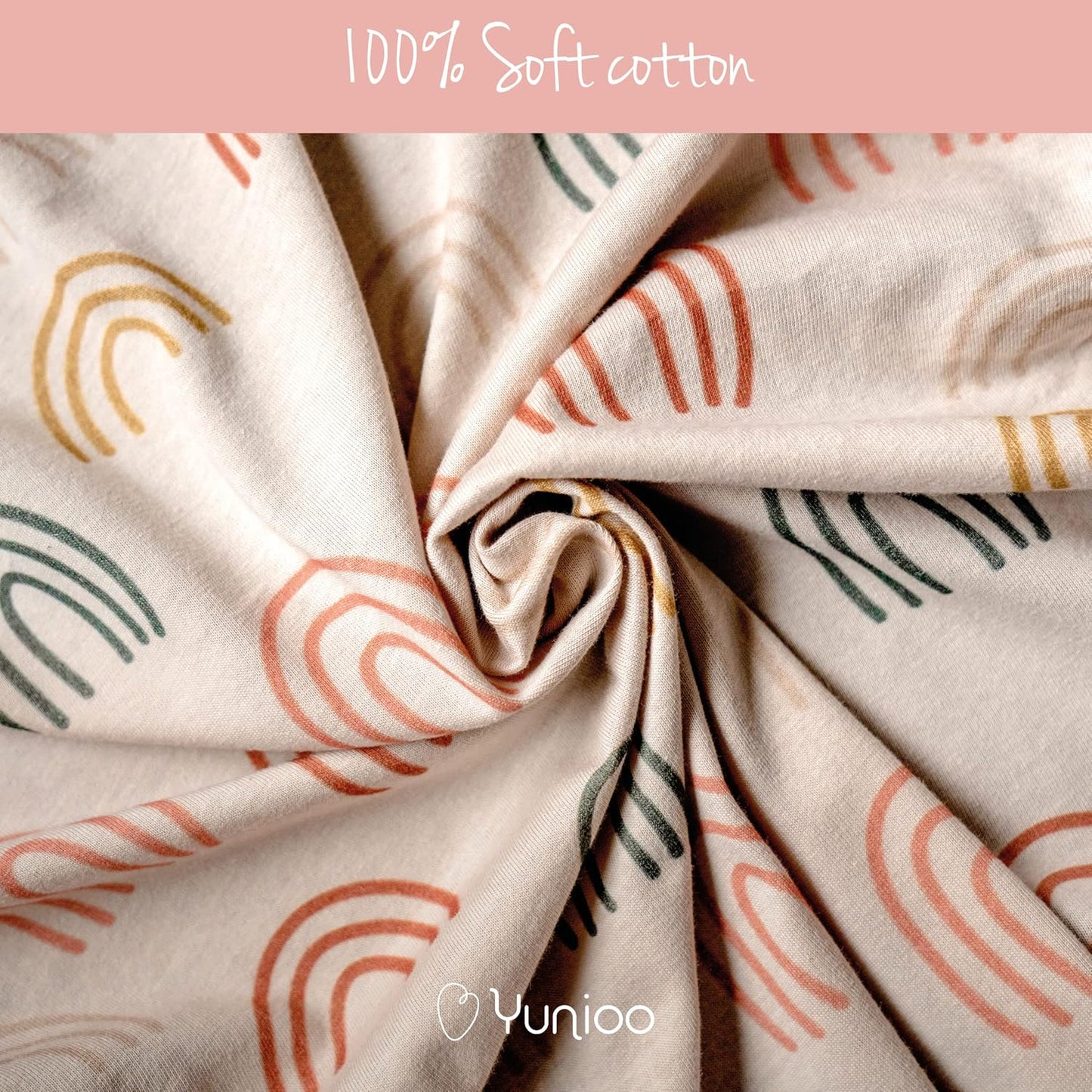 YUNIOO™ Pacote com 3 lençóis ajustáveis para berço, lençóis ajustáveis para moisés, também para carrinhos de bebê, berços, carrinhos de bebê, trocadores e capas para trocadores. 100% algodão macio, adequado para diferentes colchões. 80 x 40 cm