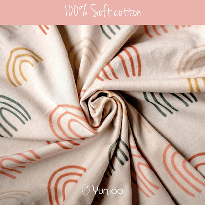 YUNIOO™ Pacote com 3 lençóis ajustáveis para berço, lençóis ajustáveis para moisés, também para carrinhos de bebê, berços, carrinhos de bebê, trocadores e capas para trocadores. 100% algodão macio, adequado para diferentes colchões. 80 x 40 cm