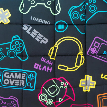 Cobertor pesado OHS para adultos 3 kg, cobertor pesado para jogos preto Teddy Fleece Reverse Calmante para alívio da ansiedade Terapia do sono Presentes para adultos, 100 x 150 cm (Aviso: adequado apenas para maiores de 3 anos)