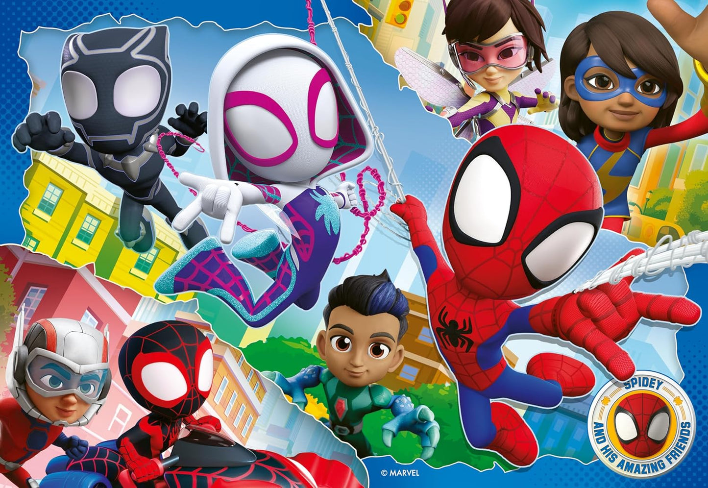Quebra-cabeça Ravensburger Marvel Homem-Aranha e Seus Incríveis Amigos para Crianças a partir de 3 Anos - 35 Peças - Brinquedo Educativo para Bebês