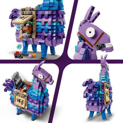 LEGO Fortnite Supply Llama, brinquedo de personagem de videogame para meninos e meninas, conjunto de construção é uma ótima decoração de quarto infantil, presentes de aniversário colecionáveis para jogadores
