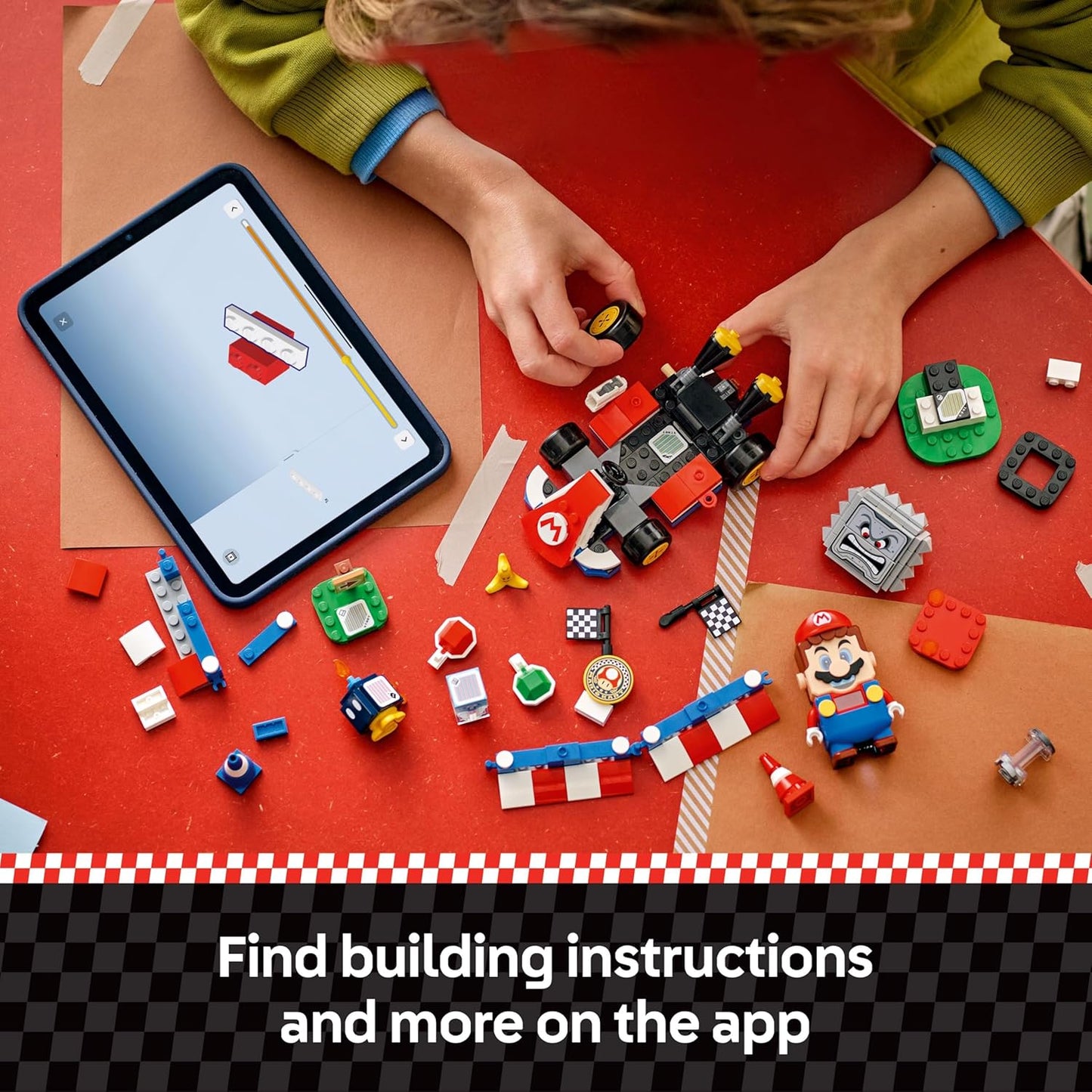 LEGO Mario Kart – Mario Interativo e Kart Padrão - Pista de Corrida de Brinquedo com um Carro, 3 Figuras, um Pódio e Barreiras - Presente para Jogadores a partir de 7 Anos - 72043