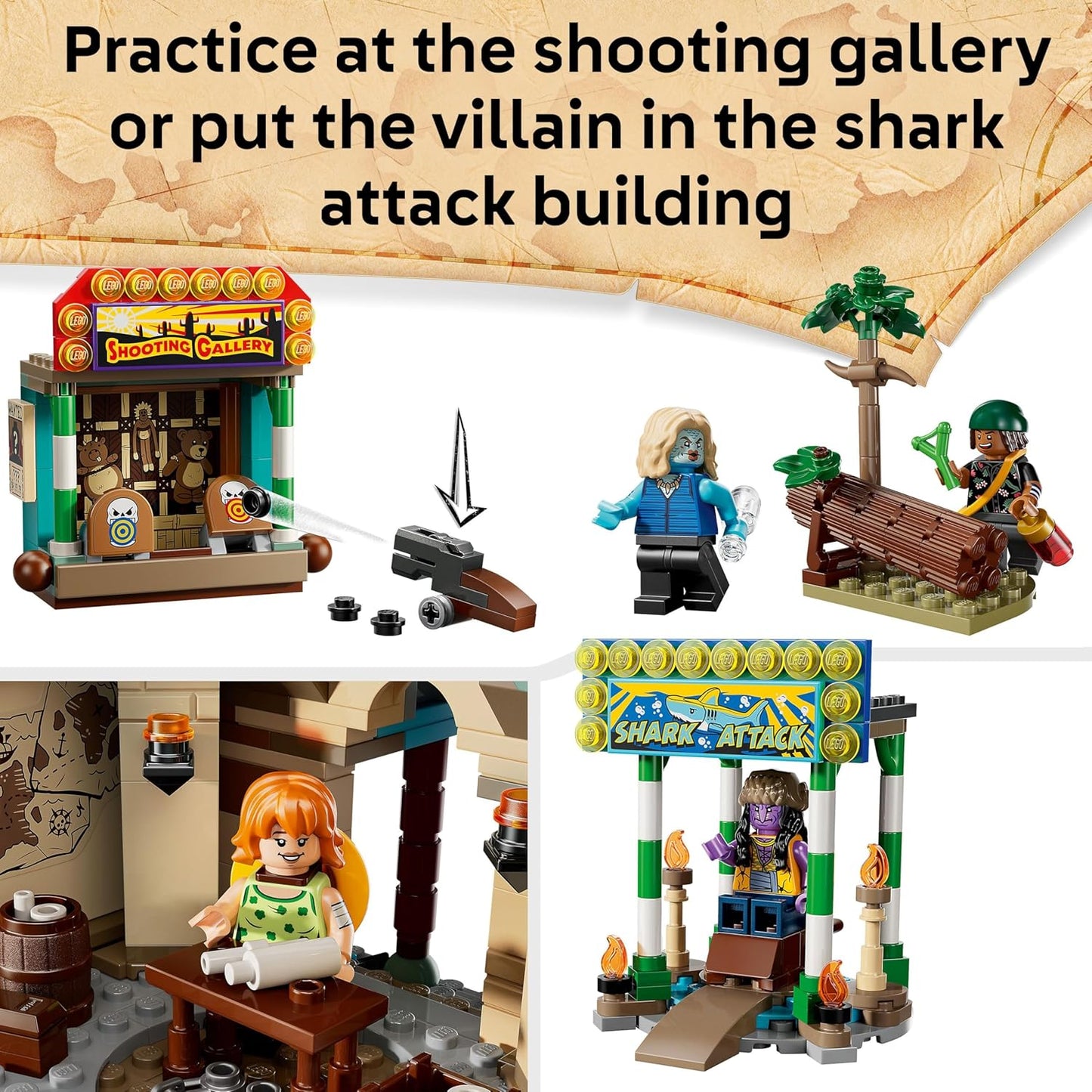 LEGO ONE PIECE Batalha no Parque Arlong - Brinquedo interativo com 5 minifiguras, incluindo Luffy e Nami, além de um pagode que desaba - Presente de anime para meninos, meninas e fãs a partir de 9 anos - 75638