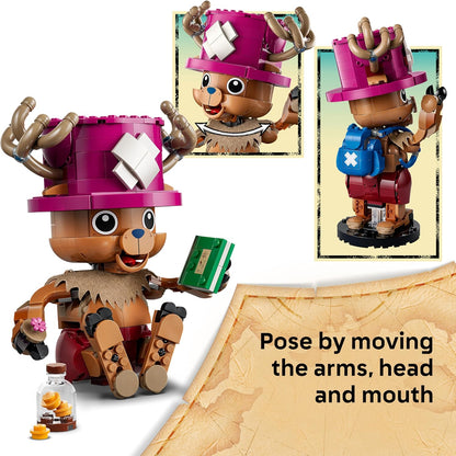LEGO Figura ONE PIECE Tony Tony Chopper – Brinquedo colecionável com acessórios (incluindo uma Rumble Ball) – Ideia de decoração fofa para mesa ou quarto – Presente para meninos, meninas e fãs a partir de 9 anos – 75643