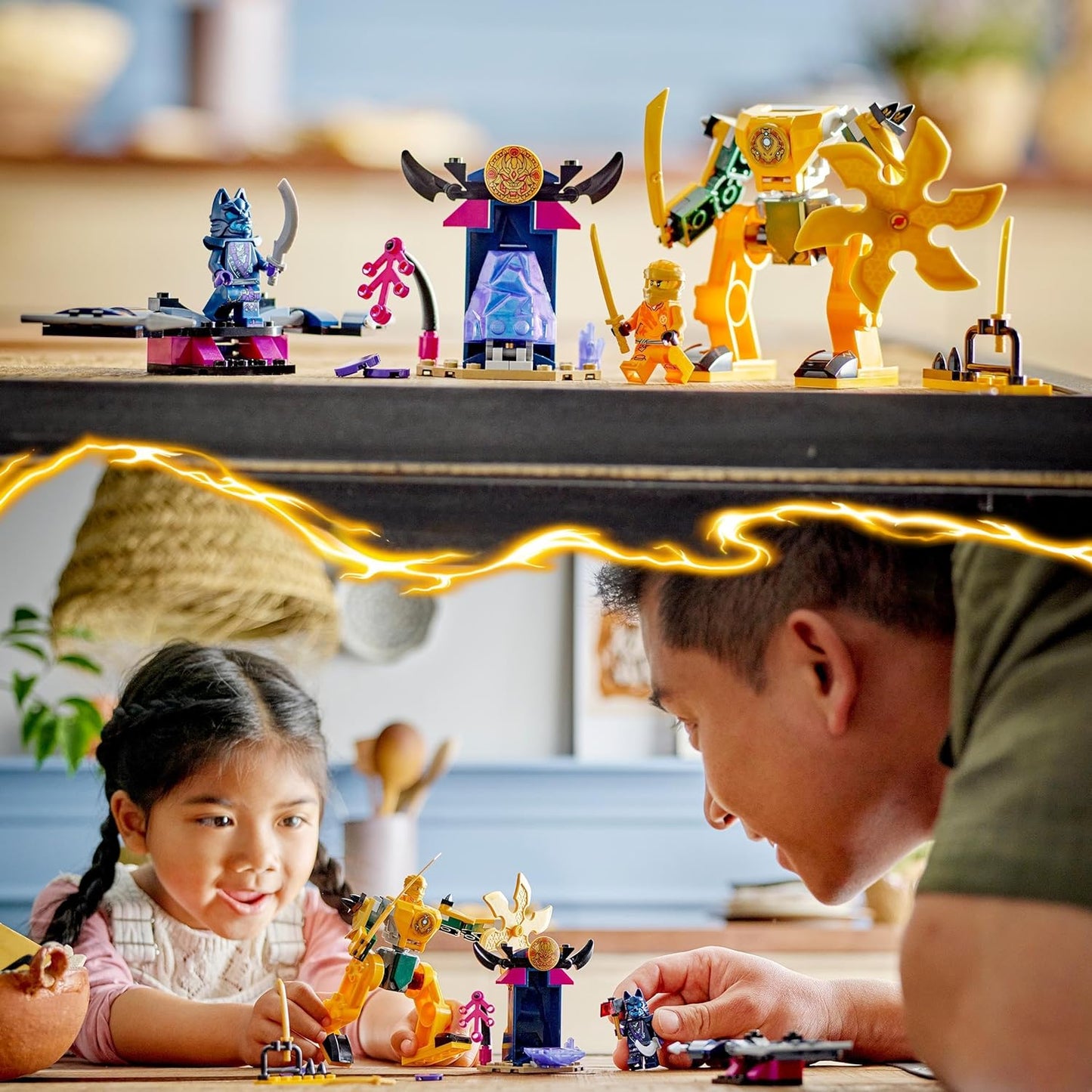 LEGO NINJAGO Arin's Battle Mech, boneco de ação Ninja Toy para meninos, meninas e crianças de 4 anos ou mais, conjunto Dragons Rising com minifigura de Arin e acessório de mini espada Katana, brinquedos de ação, ideia de presente 71804