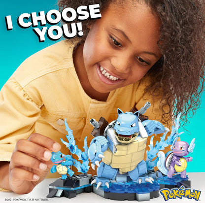 MEGA Conjunto de Montar Pokémon Evolução do Squirtle com 379 peças e peças especiais, brinquedo para crianças a partir de 8 anos, HDH93