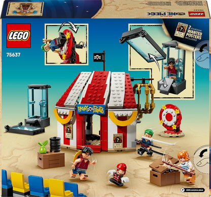 LEGO ONE PIECE Tenda de Circo do Buggy, o Palhaço - Brinquedo Interativo com 4 Minifiguras, incluindo Luffy, Nami e Zoro, além de 2 Cartazes de Procurado - Presente de Anime para Meninos, Meninas e Fãs a partir de 8 Anos - 75637