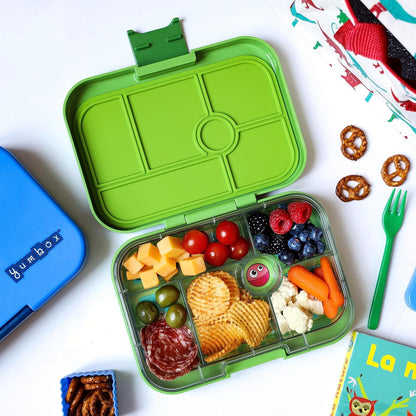 yumbox Recipiente original de lancheira Bento à prova de vazamentos para crianças (cinza nebuloso (bandeja de Paris))