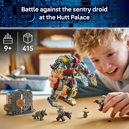 LEGO Brinquedo Star Wars 75451 Confronto com Droide Sentinela do Palácio de Jabba – Conjunto de The Mandalorian e Grogu com figura de ação, 2 minifiguras e 2 figuras – Ideia de presente para meninos a partir de 9 anos e fãs de filmes