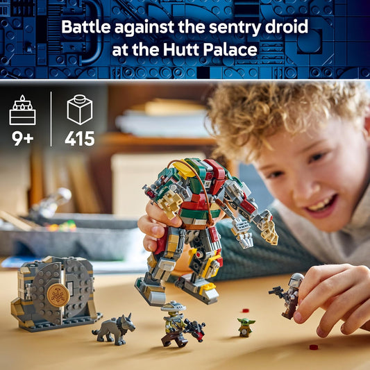 LEGO Brinquedo Star Wars 75451 Confronto com Droide Sentinela do Palácio de Jabba – Conjunto de The Mandalorian e Grogu com figura de ação, 2 minifiguras e 2 figuras – Ideia de presente para meninos a partir de 9 anos e fãs de filmes