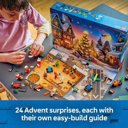 LEGO Calendário do Advento City 2026-60510 | Brinquedos para meninos a partir de 5 anos, 24 surpresas, carros e caminhões, tapete de brincar, 7 minifiguras, ideia de presente de Natal, 252 peças
