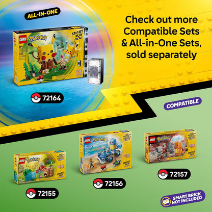 LEGO Pokémon SMART Play: Caça ao Tesouro de Eevee e Lapras – Conjunto de Brinquedo Interativo Compatível, Inclui 3 Etiquetas SMART e 2 Figuras Pokémon – Ideia de Presente para Meninos e Meninas a partir de 8 Anos – 72162