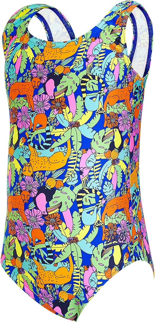 Zoggs Traje de baño de una Pieza Jungle Scoopback Multi para Niñas