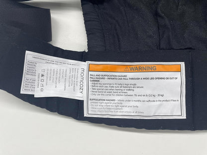 Canguru para Bebê Momcozy - Canguru de algodão puro para 3 a 24 meses, fácil de vestir, ideal para pais que não precisam usar as mãos, com suporte lombar aprimorado, preto