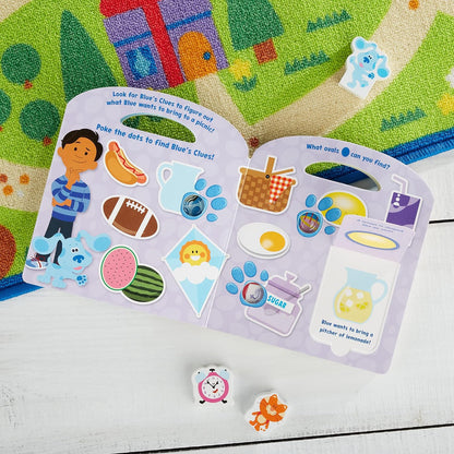 Melissa & Doug As pistas de Blue e você! Livro Infantil - Poke-A-Dot: Formas com Azul