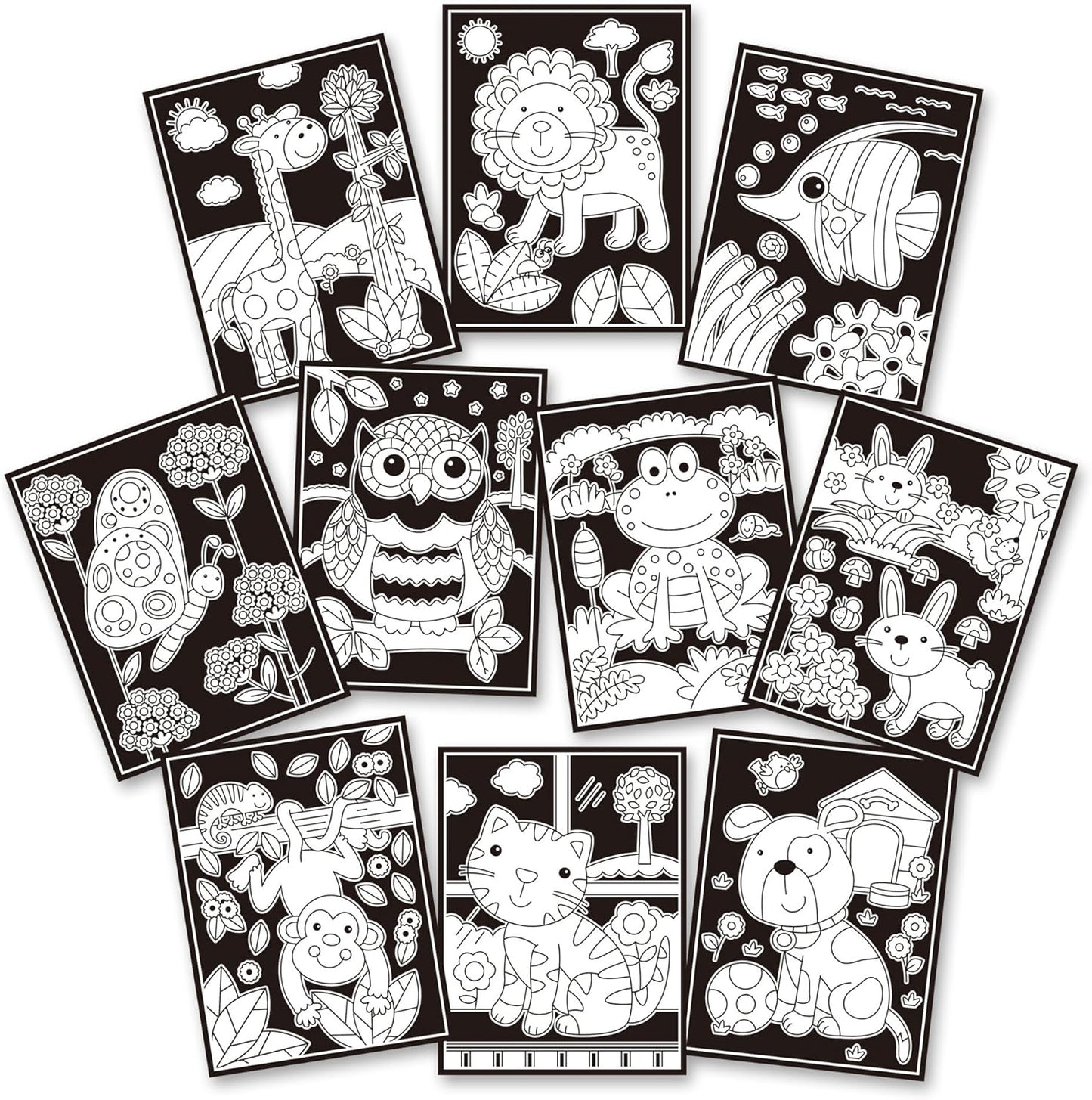 Galt Toys, Imagens de Veludo - Animais, Livros de Colorir para Crianças, A partir de 4 Anos, Multicolorido, 14,8 x 1 x 21 centímetros