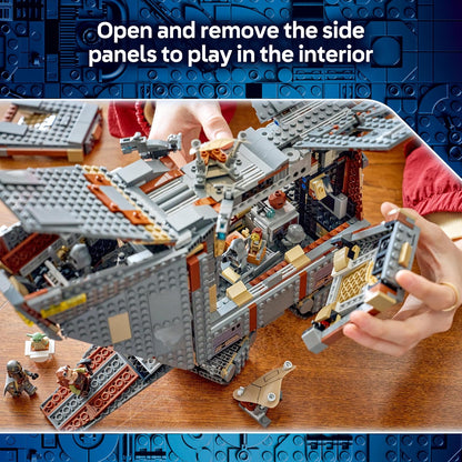 LEGO Star Wars 75453 Sandcrawler Offworld e Mudhorn – Kit de montar com figura do Grogu e 5 minifiguras (incluindo O Mandaloriano) – Presente de aniversário para adolescentes a partir de 14 anos e fãs de filmes