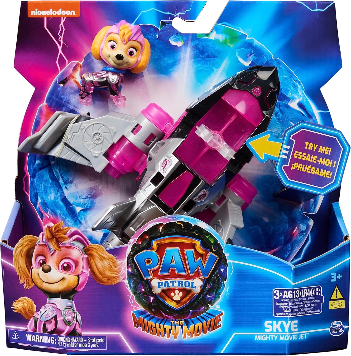 Paw Patrol: The Mighty Movie Avión de juguete con figura de acción de