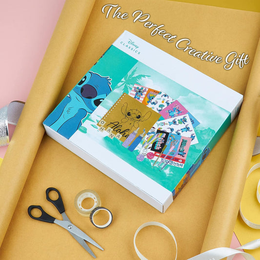 Disney Kit de scrapbook de pontos da para crianças, conjunto de artesanato com livro de recortes Wito, acessórios para scrapbooking, adesivos, carimbos, canetas de gel, glitter, conjunto de arte para meninas, presentes de ponto para meninas, roxo