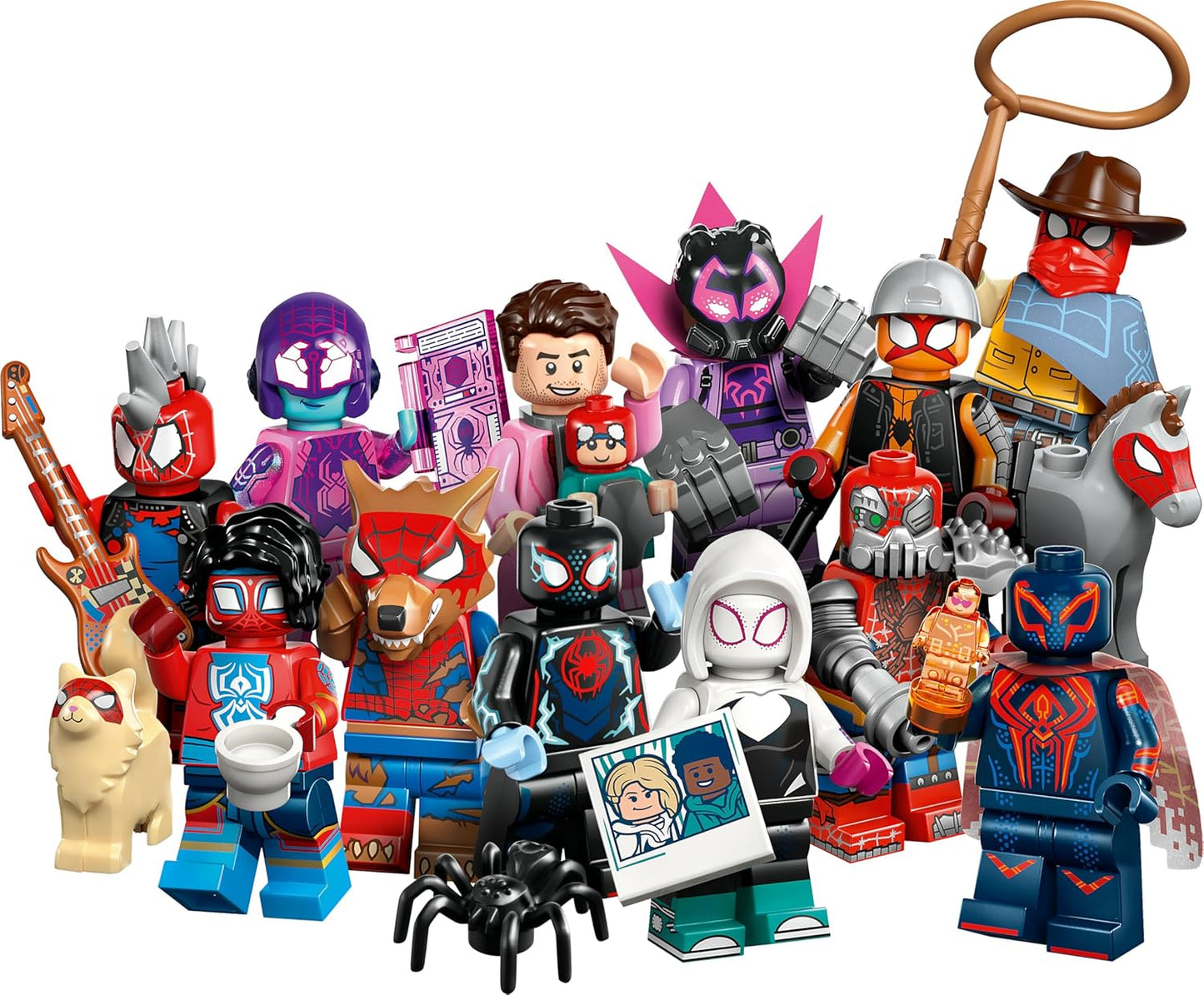 LEGO Minifiguras Homem-Aranha: Através do Aranhaverso - Ganhe 1 de 12 brinquedos colecionáveis com acessórios - Personagens incluindo Miles Morales - Presente para meninos e meninas a partir de 5 anos - Caixa Misteriosa - 71050