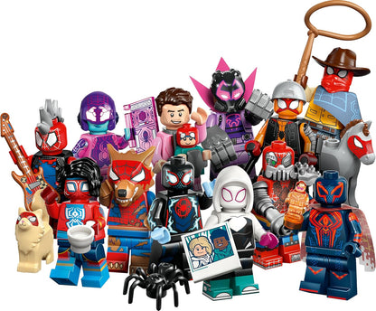 LEGO Minifiguras Homem-Aranha: Através do Aranhaverso - Ganhe 1 de 12 brinquedos colecionáveis com acessórios - Personagens incluindo Miles Morales - Presente para meninos e meninas a partir de 5 anos - Caixa Misteriosa - 71050