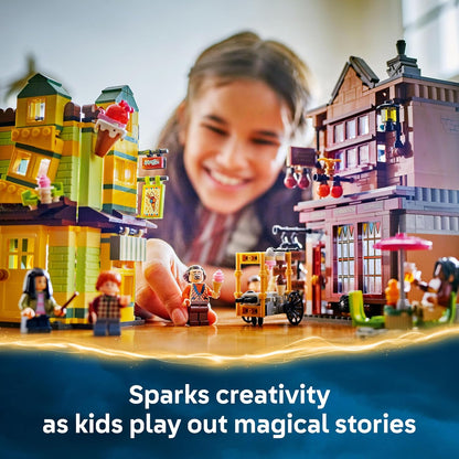 LEGO Conjunto Harry Potter Artigos de Quadribol de Qualidade e Sorveteria com 2 Brinquedos da Loja do Beco Diagonal, 6 Minifiguras e Acessórios, incluindo uma Vassoura Nimbus 2000 - Presente para Meninos e Meninas a partir de 8 Anos - 76452