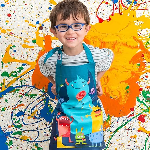 ThreadBear Design - Avental fácil de limpar para crianças - Hora de brincar bagunçada Ótimo para atividades artísticas na escola em casa - 3 anos ou mais