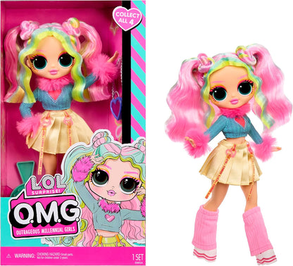L.O.L. Surprise! OMG Doll - Bubblegum D.J. - Inclui 1 boneca fashion, vem com roupas fabulosas, colecione todas as 4