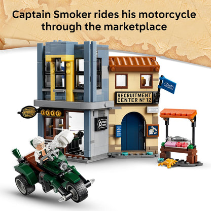 LEGO ONE PIECE Confronto com o Capitão Smoker – Brinquedo interativo com 4 minifiguras (incluindo Monkey D. Luffy e Sanji) – Decoração para quarto infantil – Presente para meninos, meninas e fãs a partir de 9 anos – 75642