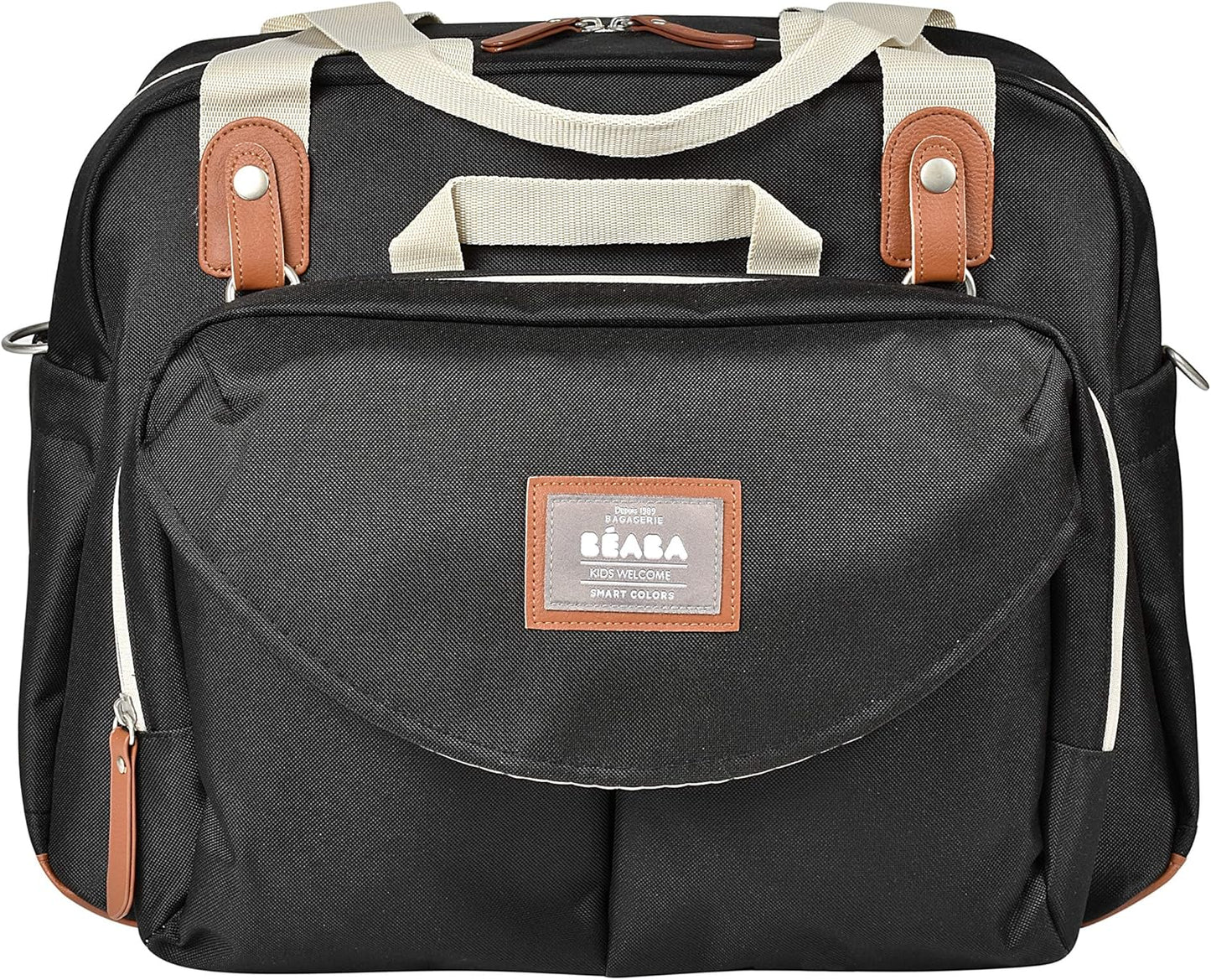 BÉABA - Genève II - Bolsa para Troca de Fraldas - Bolsa para Fraldas para Bebês e Recém-nascidos - Grande capacidade - Trocador - Bolsa isotérmica para lancheira - Sistema de fixação para carrinho