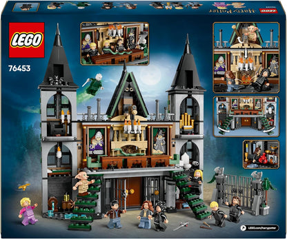 LEGO Conjunto Harry Potter Malfoy Manor, brinquedo de construção colecionável para crianças, apresenta minifiguras de 9 personagens, incluindo Dobby, presente criativo do mundo mágico
