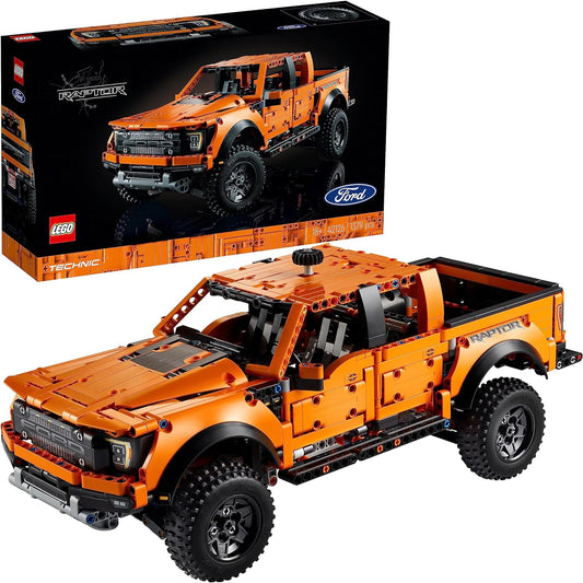 LEGO 42126 Technic Ford F-150 Raptor Pickup Conjunto avançado para adultos, kit de construção de modelo de carro colecionável com detalhes autênticos, ideia de presente para homens, mulheres, ele ou ela, 18 anos +