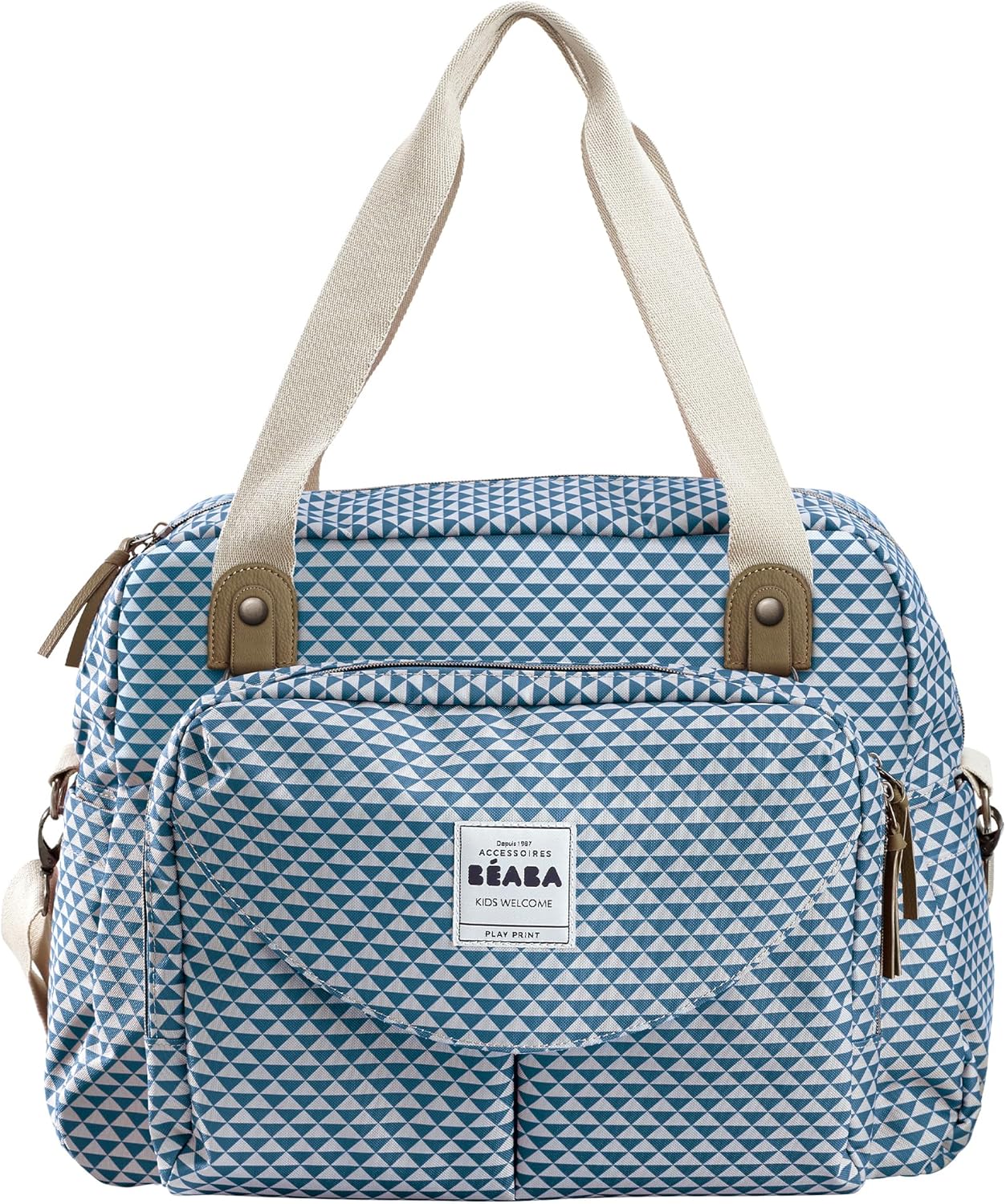 BÉABA - Genève II - Bolsa para Troca de Fraldas - Bolsa para Fraldas para Bebês e Recém-nascidos - Grande capacidade - Trocador - Bolsa isotérmica para lancheira - Sistema de fixação para carrinho