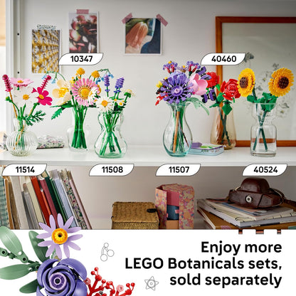 LEGO Botanicals – Buquê de Flores (Edição Olivia Rodrigo) – 11 flores artificiais, incluindo rosas e margaridas – Decoração para quarto infantil – Ideia de presente para meninas a partir de 9 anos e fãs – 11507