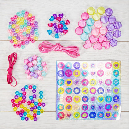 Galt Sparkle Jewellery - Kit de artesanato para fazer colares e pulseiras infantis - Pacote de atividades divertidas com miçangas coloridas e adesivos, estimula a criatividade e as habilidades motoras - A partir de 5 anos