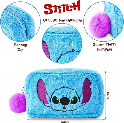 Disney Stitch Bolsa de Higiene Pessoal Bolsa de Viagem para Armazenamento de Maquiagem Bolsa de Vaidade Ideia de Presente para Meninas Adolescentes Mulheres
